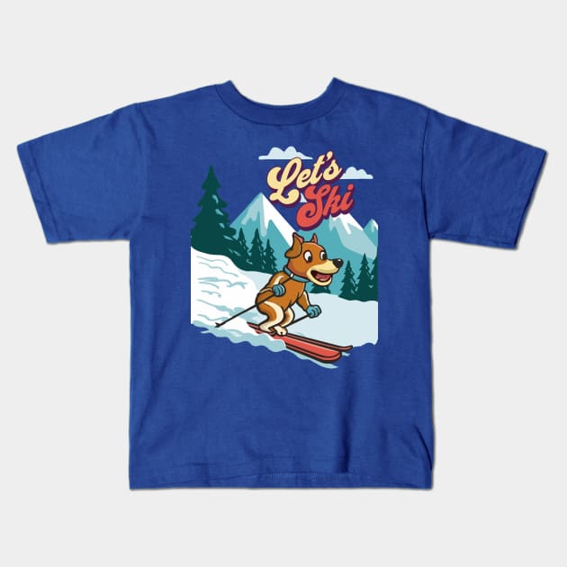 Ski Lover Kids T-Shirt by Cheeky BB